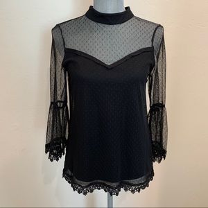 Black Lace Blouse